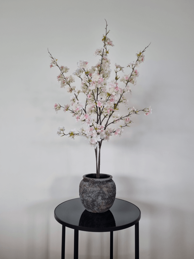 Beige color cherry blossom mini tree